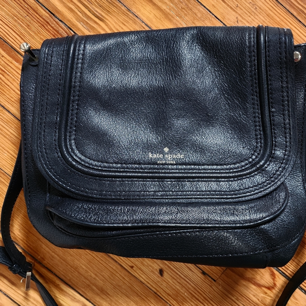 Kate Spade Black Leather Crossbody Purse